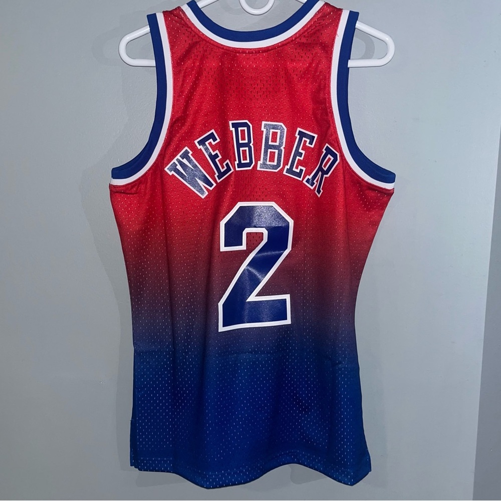 Chris Webber #2 Washington Bullets 94-95 Mitchell Ness Fadeaway Swingman Jersey
